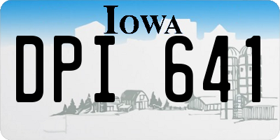 IA license plate DPI641