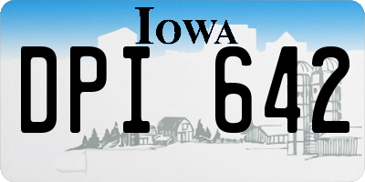IA license plate DPI642