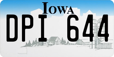 IA license plate DPI644