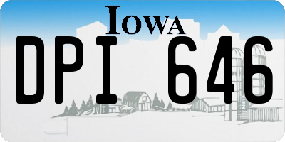 IA license plate DPI646