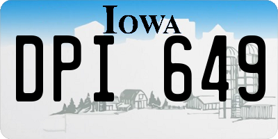 IA license plate DPI649