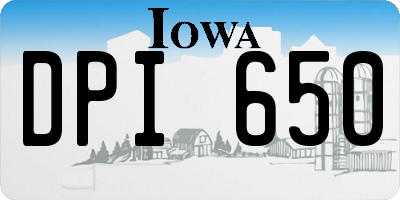IA license plate DPI650
