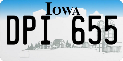 IA license plate DPI655