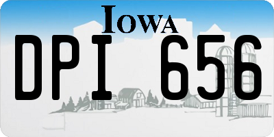 IA license plate DPI656