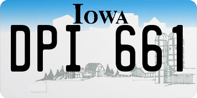 IA license plate DPI661