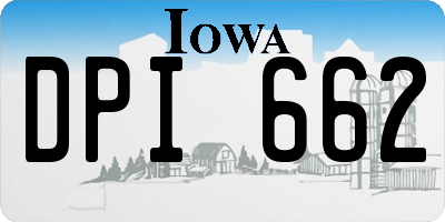 IA license plate DPI662