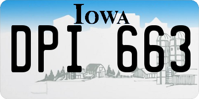 IA license plate DPI663
