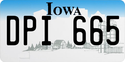 IA license plate DPI665