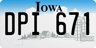 IA license plate DPI671