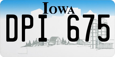 IA license plate DPI675