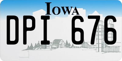 IA license plate DPI676