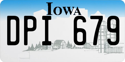 IA license plate DPI679