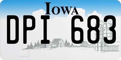 IA license plate DPI683
