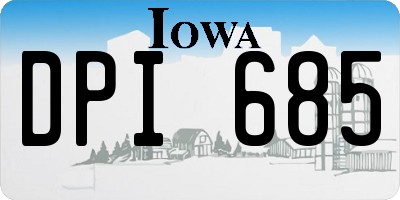 IA license plate DPI685