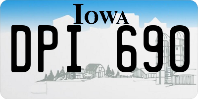 IA license plate DPI690