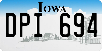 IA license plate DPI694