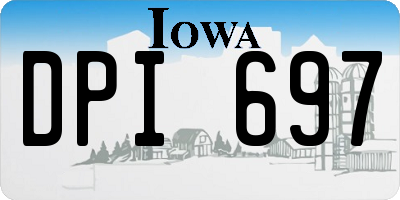 IA license plate DPI697
