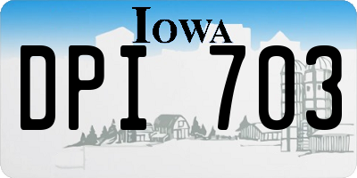 IA license plate DPI703