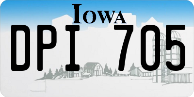 IA license plate DPI705