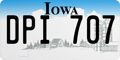 IA license plate DPI707