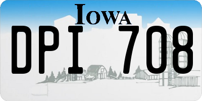 IA license plate DPI708