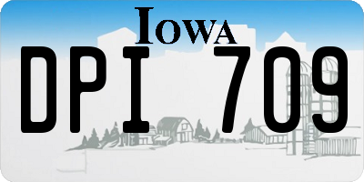 IA license plate DPI709