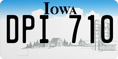 IA license plate DPI710