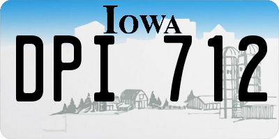 IA license plate DPI712