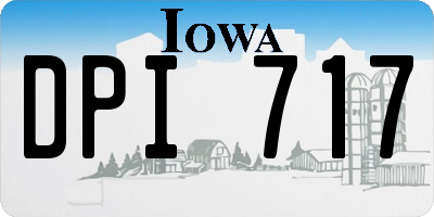 IA license plate DPI717