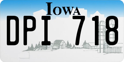 IA license plate DPI718