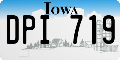 IA license plate DPI719