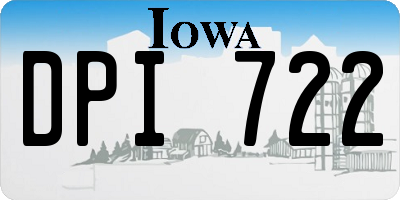 IA license plate DPI722