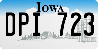 IA license plate DPI723