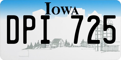 IA license plate DPI725