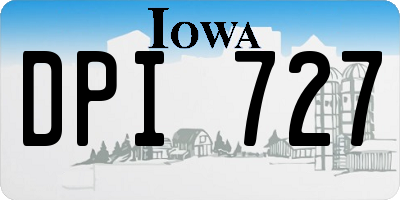 IA license plate DPI727