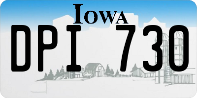 IA license plate DPI730