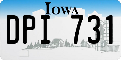 IA license plate DPI731