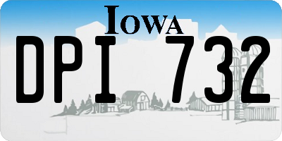 IA license plate DPI732
