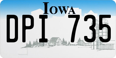IA license plate DPI735