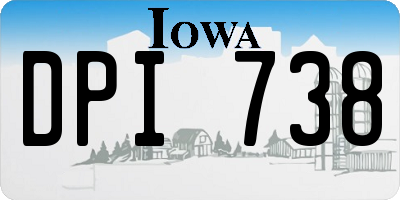 IA license plate DPI738
