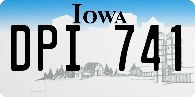 IA license plate DPI741