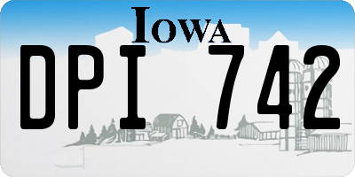 IA license plate DPI742