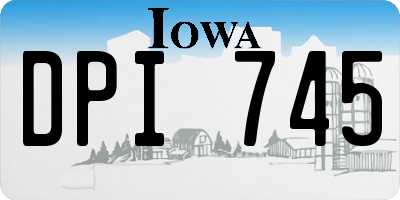 IA license plate DPI745