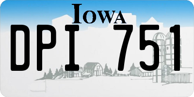 IA license plate DPI751