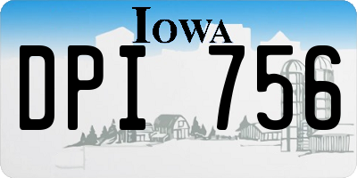 IA license plate DPI756