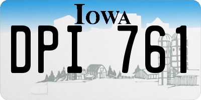 IA license plate DPI761