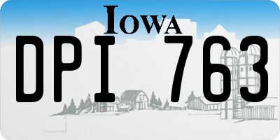 IA license plate DPI763