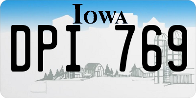 IA license plate DPI769