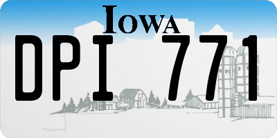 IA license plate DPI771