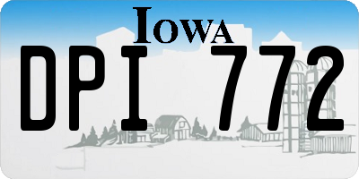IA license plate DPI772